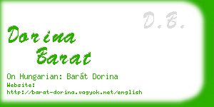 dorina barat business card