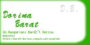 dorina barat business card